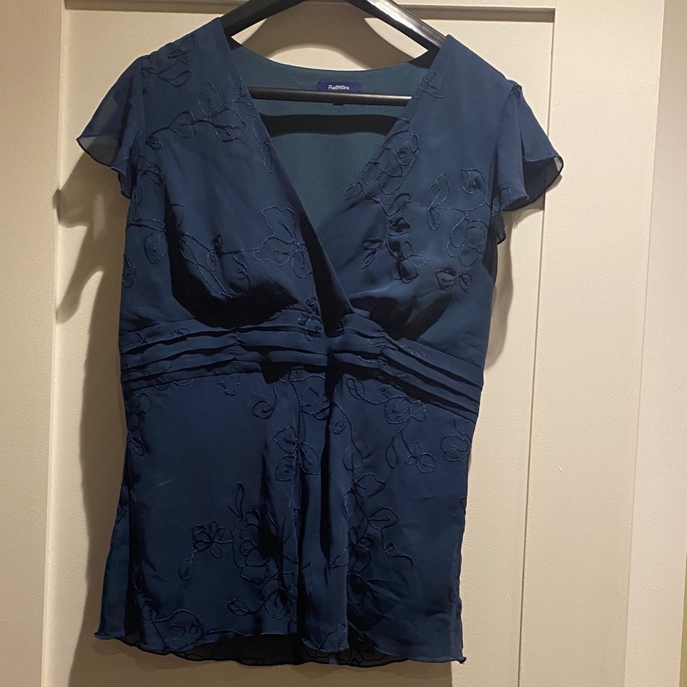 Reitmans Navy Blue Blouse